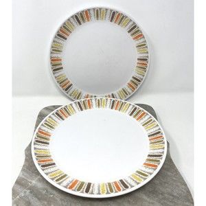 Noritake Progression Mardis Gras Dinner Plates 10.25" Vintage 1901 Set of 2
